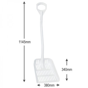 Shovel w/ Drain Holes, Short Handle, Large Blade